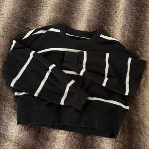 Lululemon Perfectly Oversized Cropped Crew Stripe* size 8